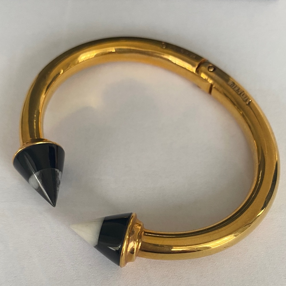 Vita Fede gold plated hinged bracelet.